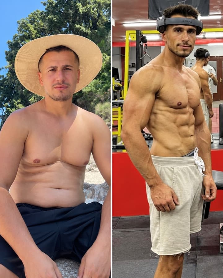 Client before and after his transformation
